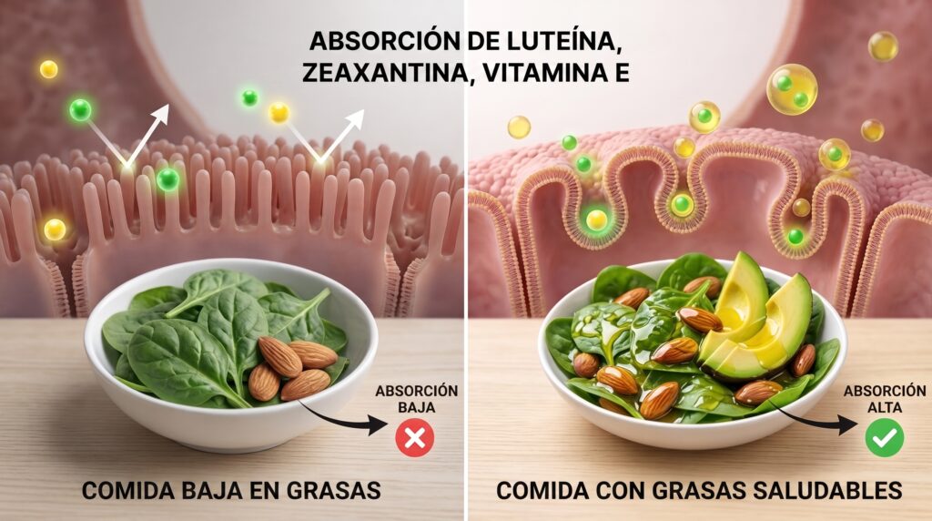 Luteína, zeaxantina y vitamina E, nutrientes clave para la salud visual