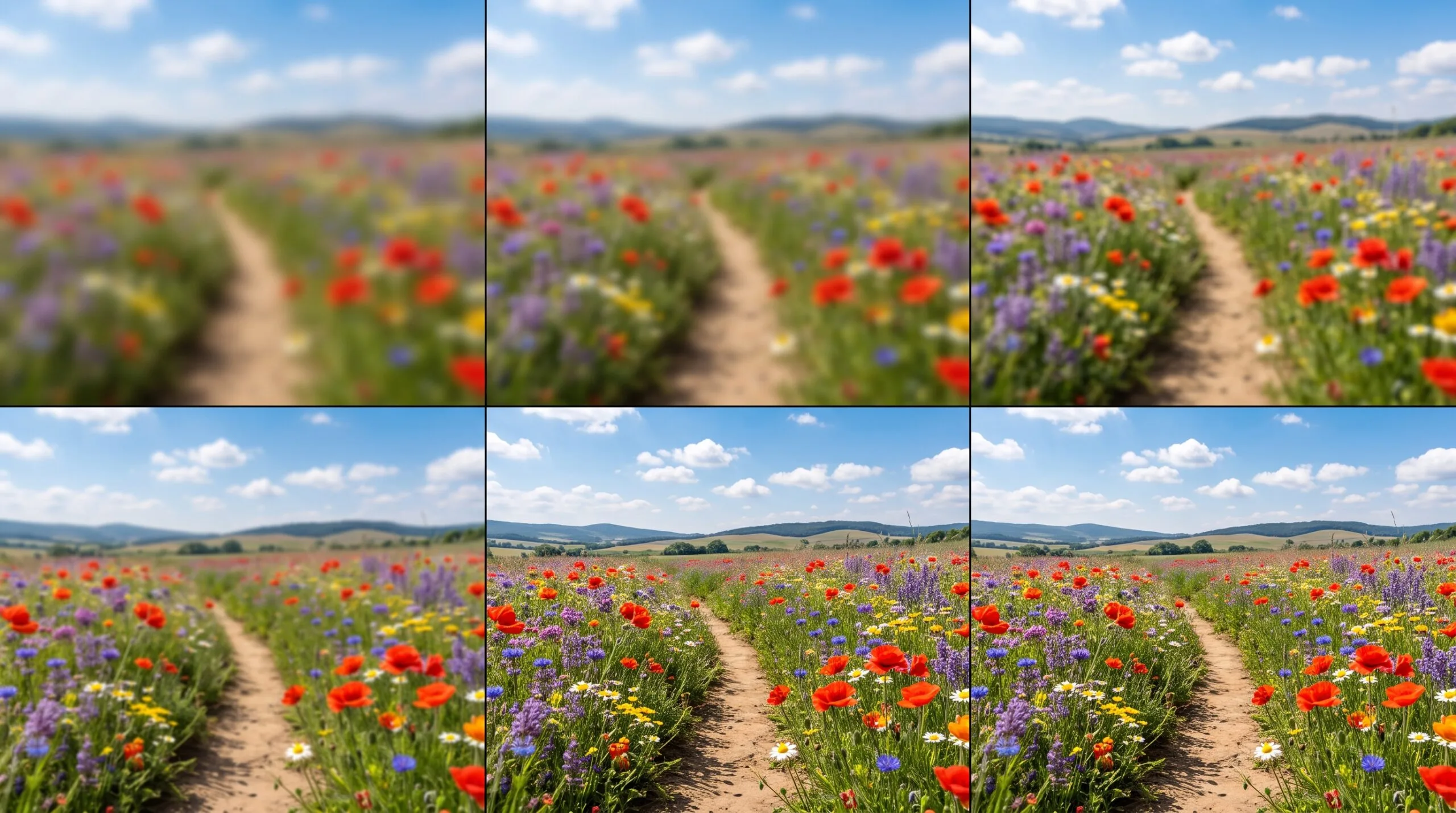 Paisaje sereno, relacionado con el alivio de los síntomas de ojos secos