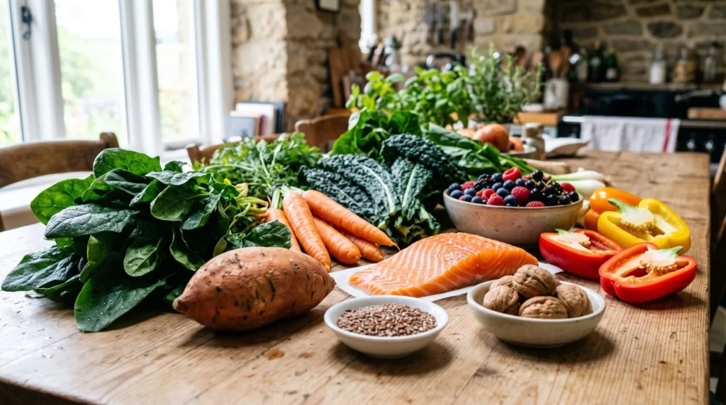 Alimentos ricos en luteína, una de las vitaminas para la fatiga visual