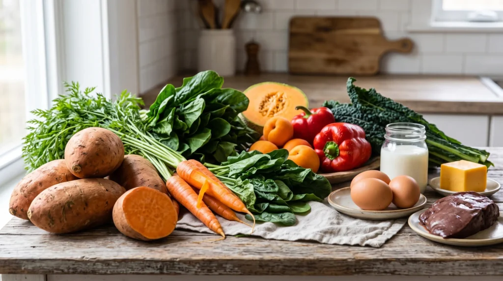 Alimentos ricos en vitamina A, importante para la fatiga visual